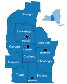 Map of Region 7 counties